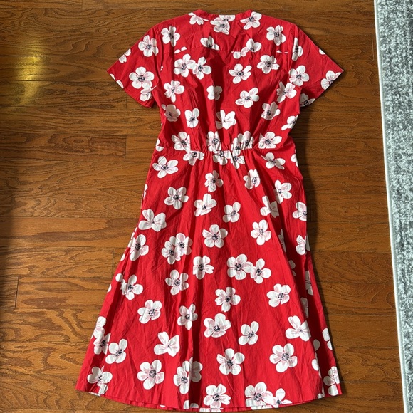 J. Crew red floral midi dress - Picture 4 of 6